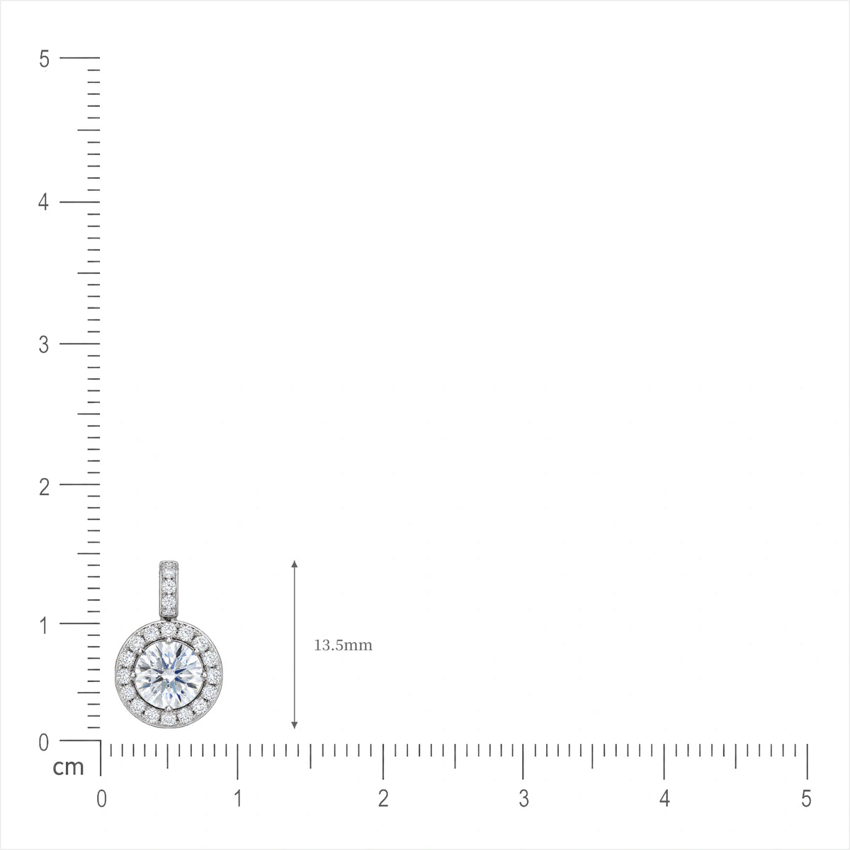 Lab grown 0.75 Ct Round Diamond Halo Pendant by Fortune Jewellery 