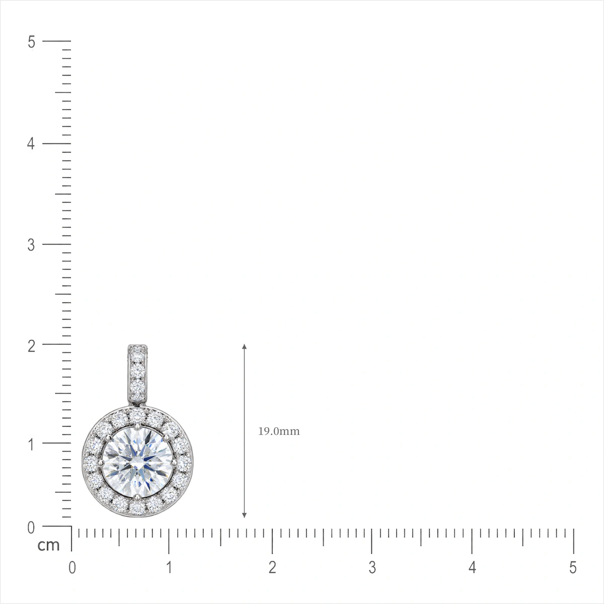 Lab grown 5-ct-round-diamond-halo-pendant by Fortune Jewellery 