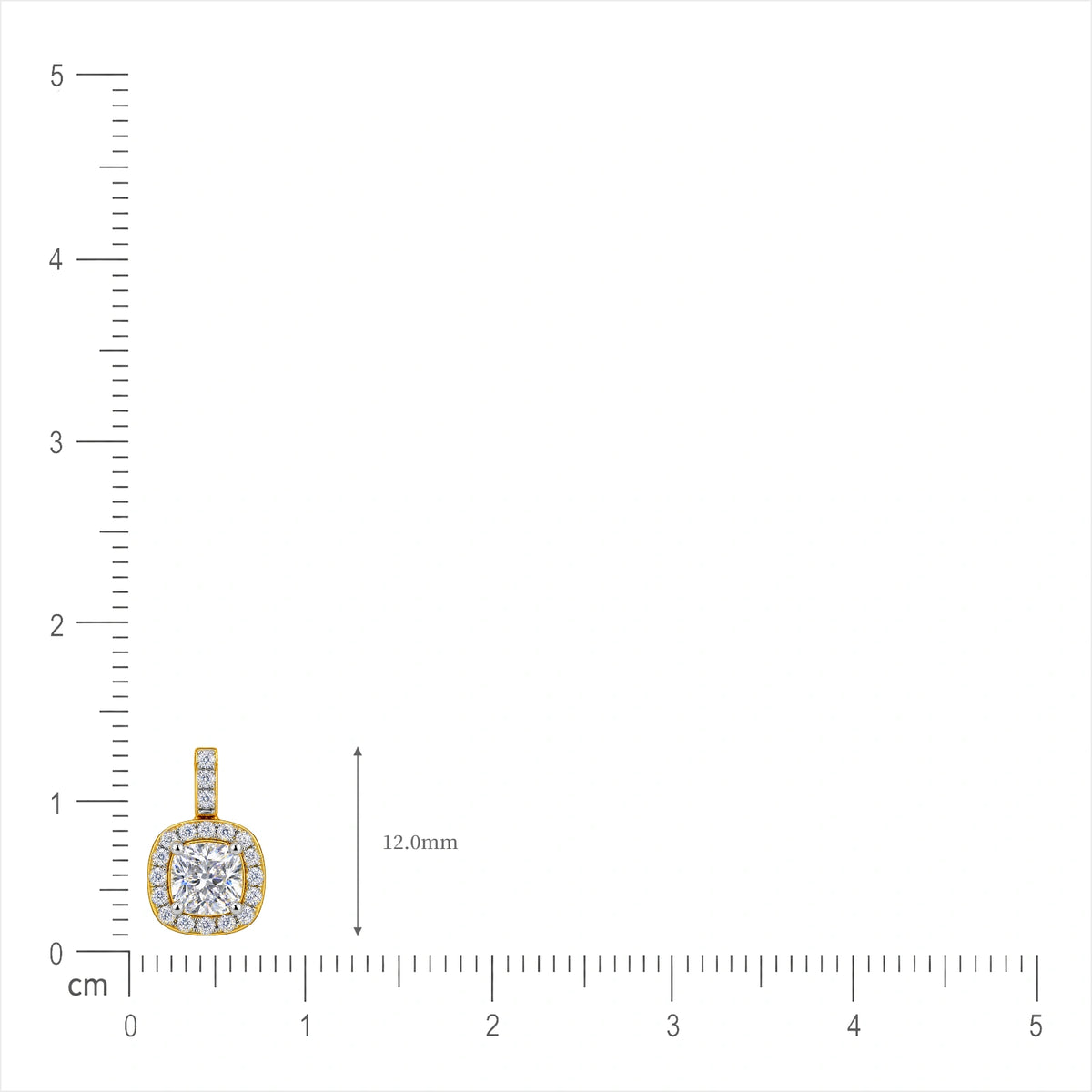 0.5 Carat Cushion-Cut Diamond Solitaire Pendant by Fortune 