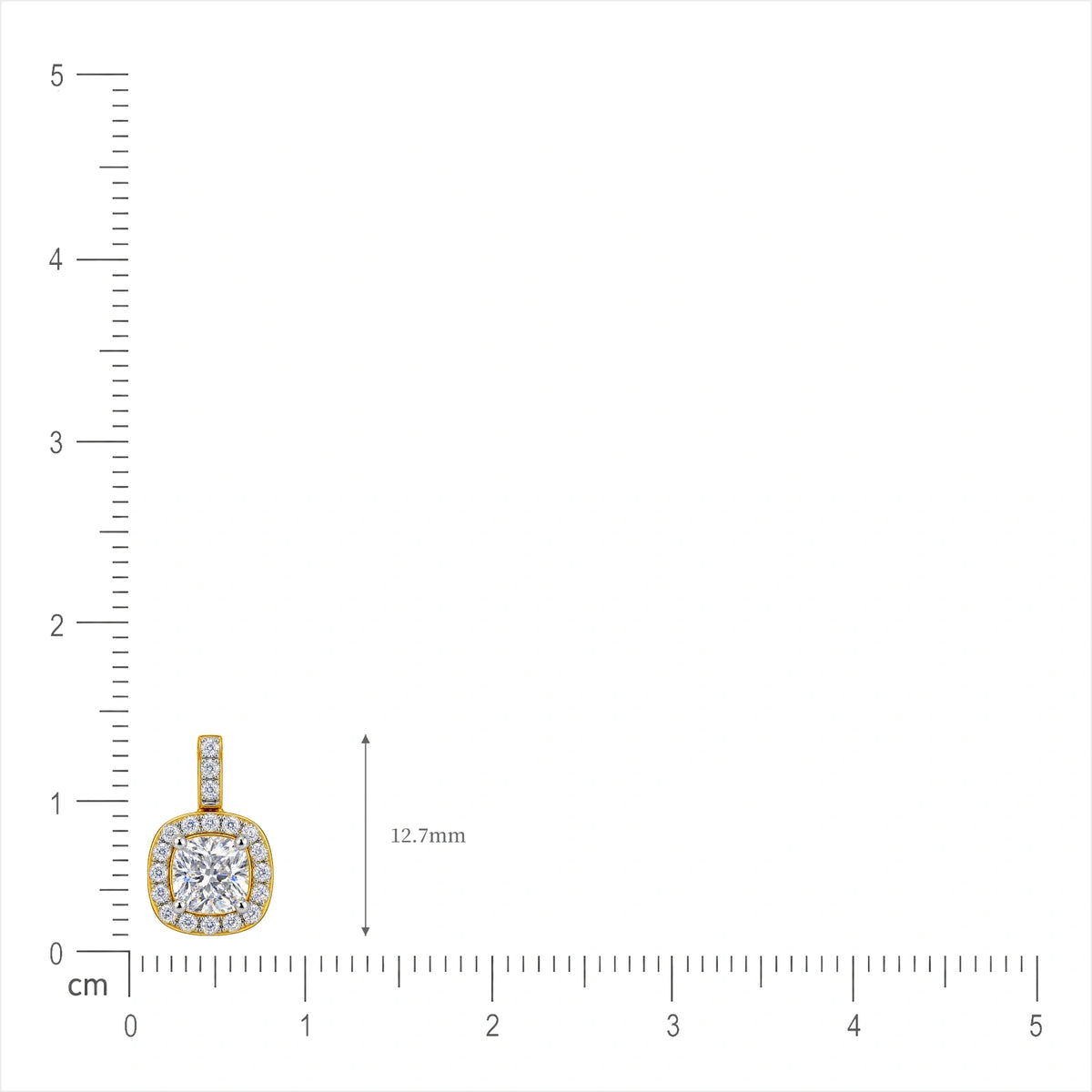 0.75 Ct Cushion-Cut Diamond Solitaire Pendant by Fortune 