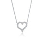 Open heart diamond necklace for office wear
