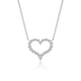 Trending open heart diamond necklace for women