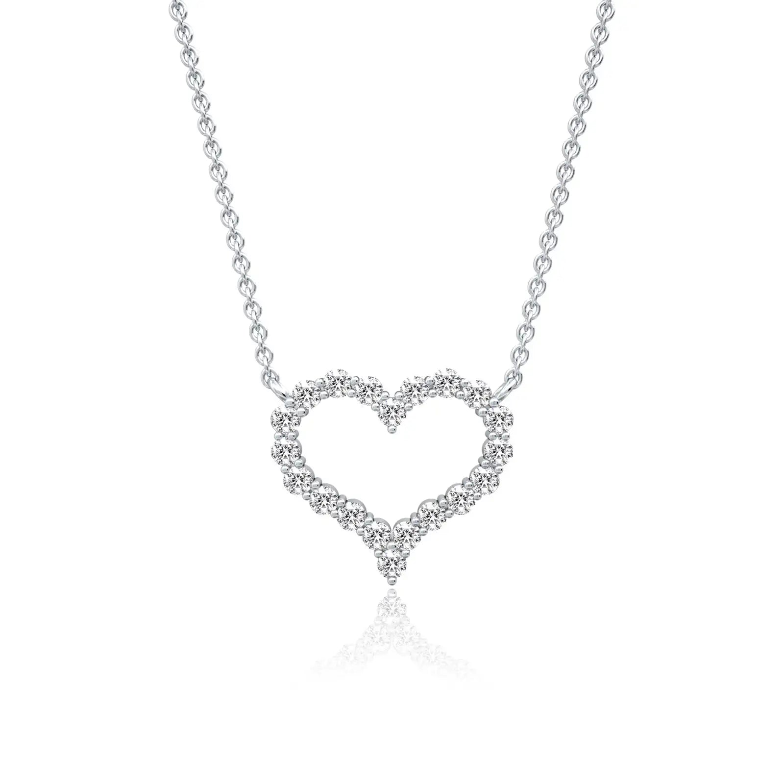 Trending open heart diamond necklace for women