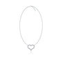 Stylish open heart diamond necklace