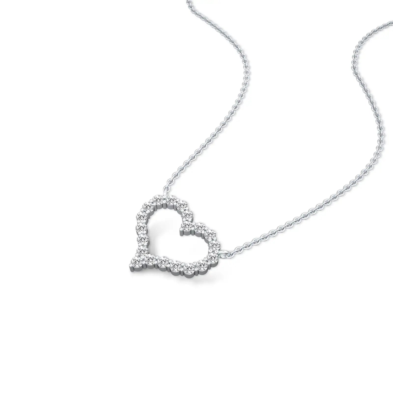 Open heart diamond necklace perfect gift for your loved ones