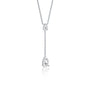 Twin pear drop diamond necklace for office wear