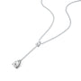 Twin pear drop diamond necklace valentine gift for women