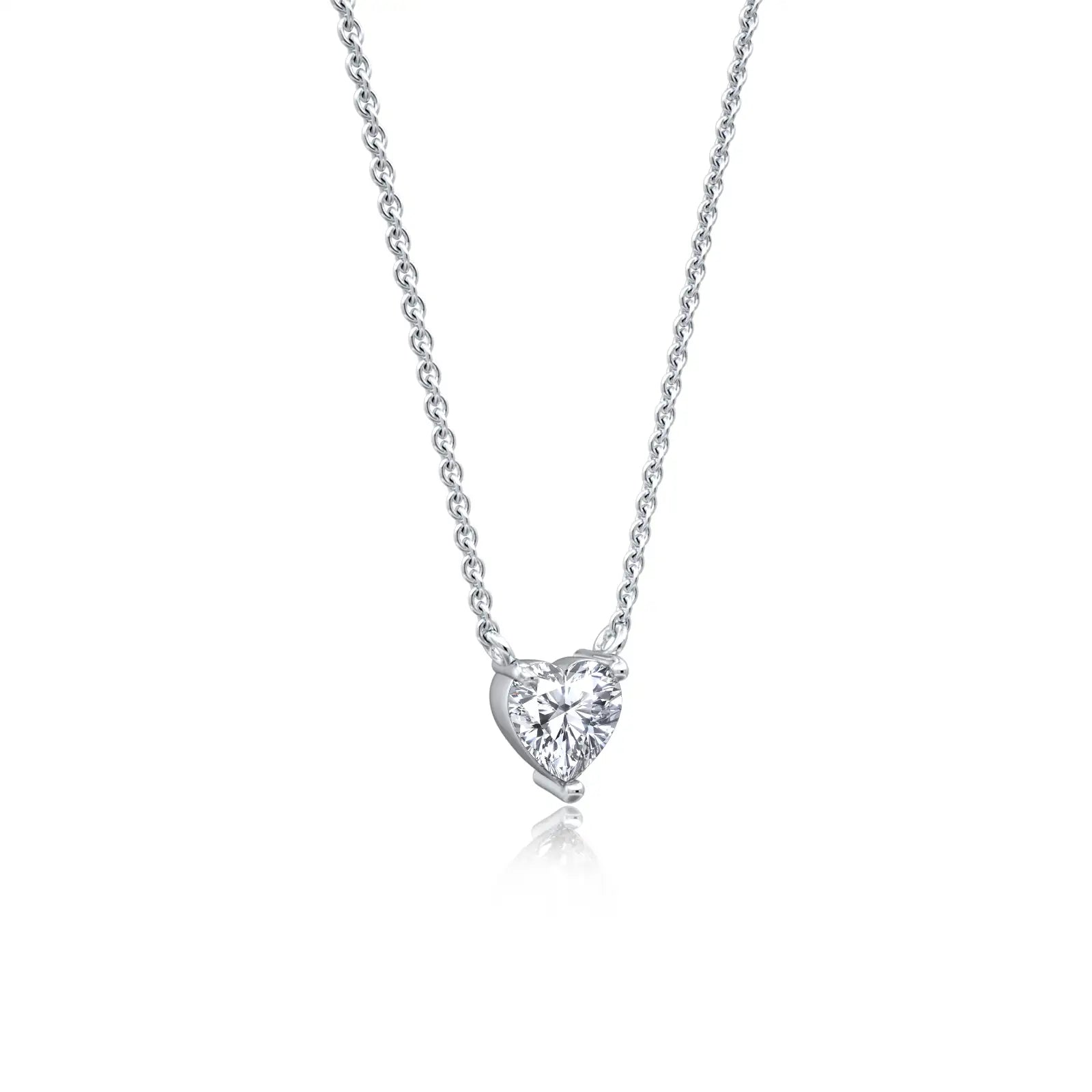 Mini heart solitaire necklace for office wear