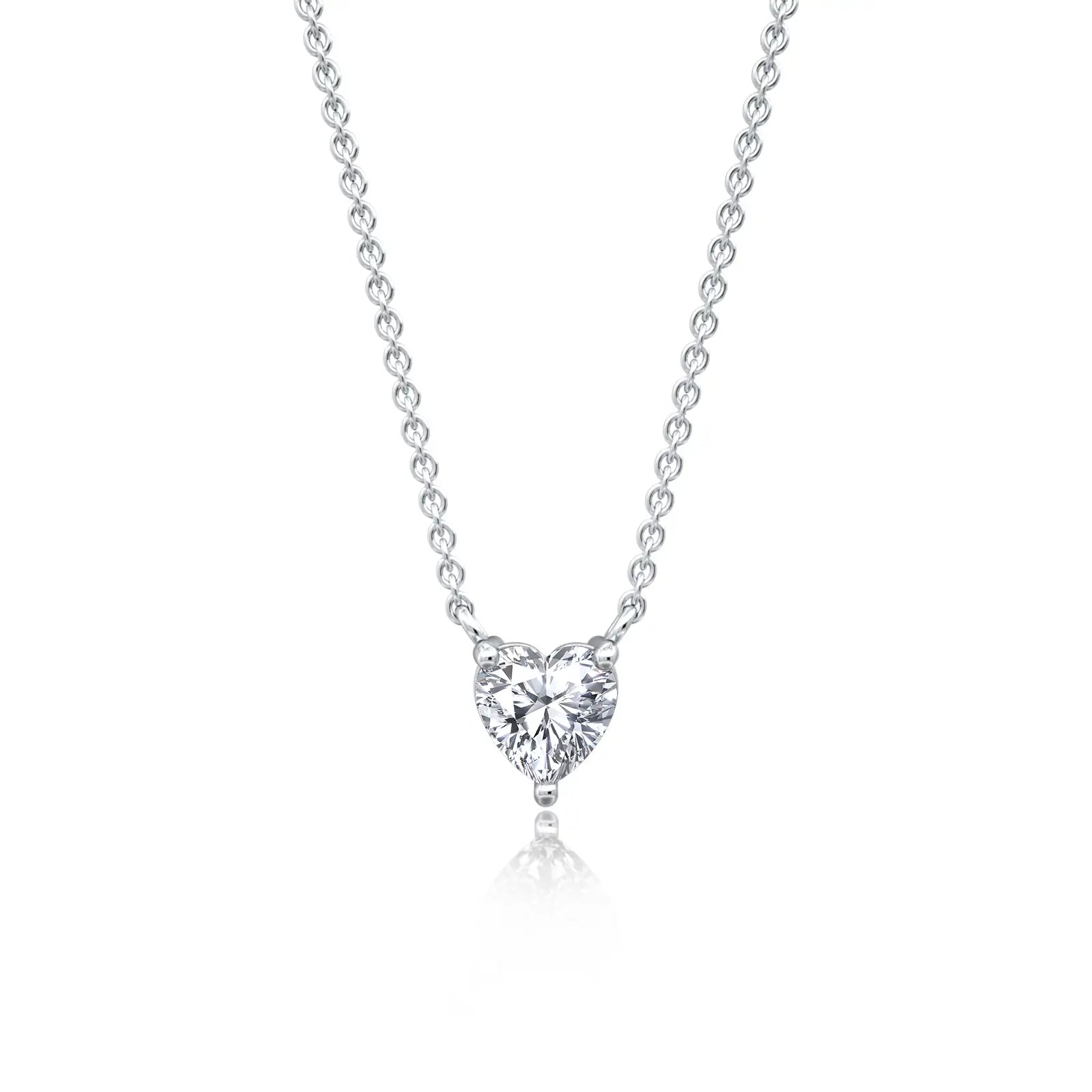 Beautiful diamond mini heart solitaire necklace for women