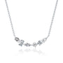 multi-cut diamond curved bar necklace valentine gift for women
