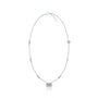 Emerald diamond station necklace for office wear