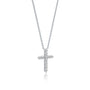 Pavé diamond cross necklace for office wear
