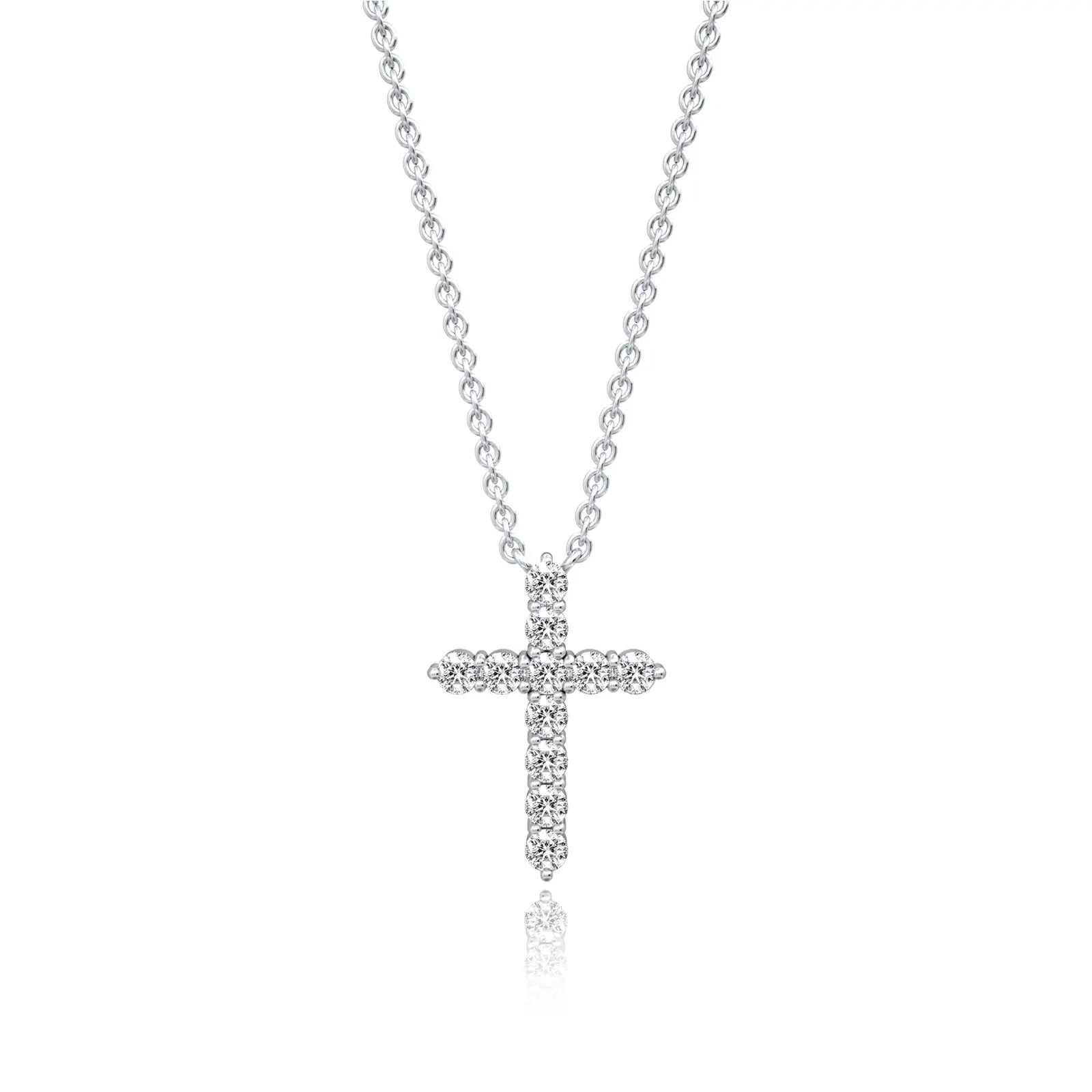 Trending pavé diamond cross necklace for women