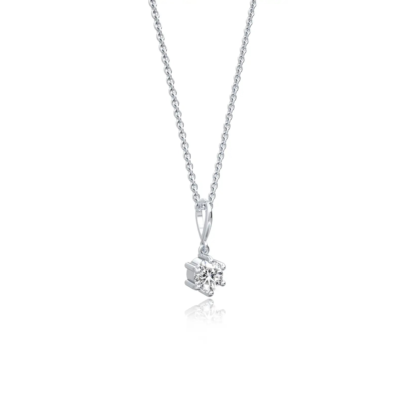 0.25ct Solitaire diamond pendant necklace for office wear
