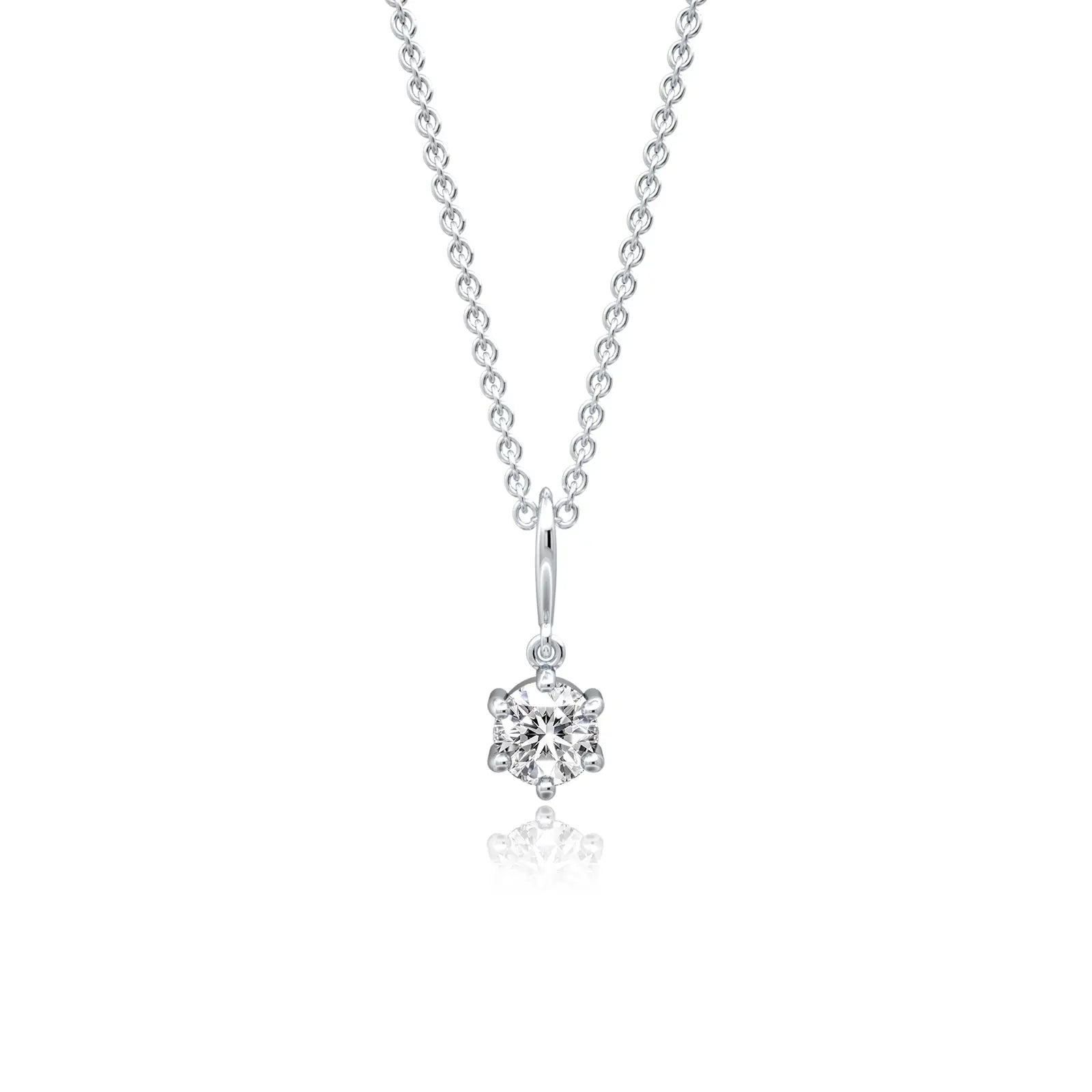 0.25 Ct Solitaire diamond pendant necklace for pretty girls