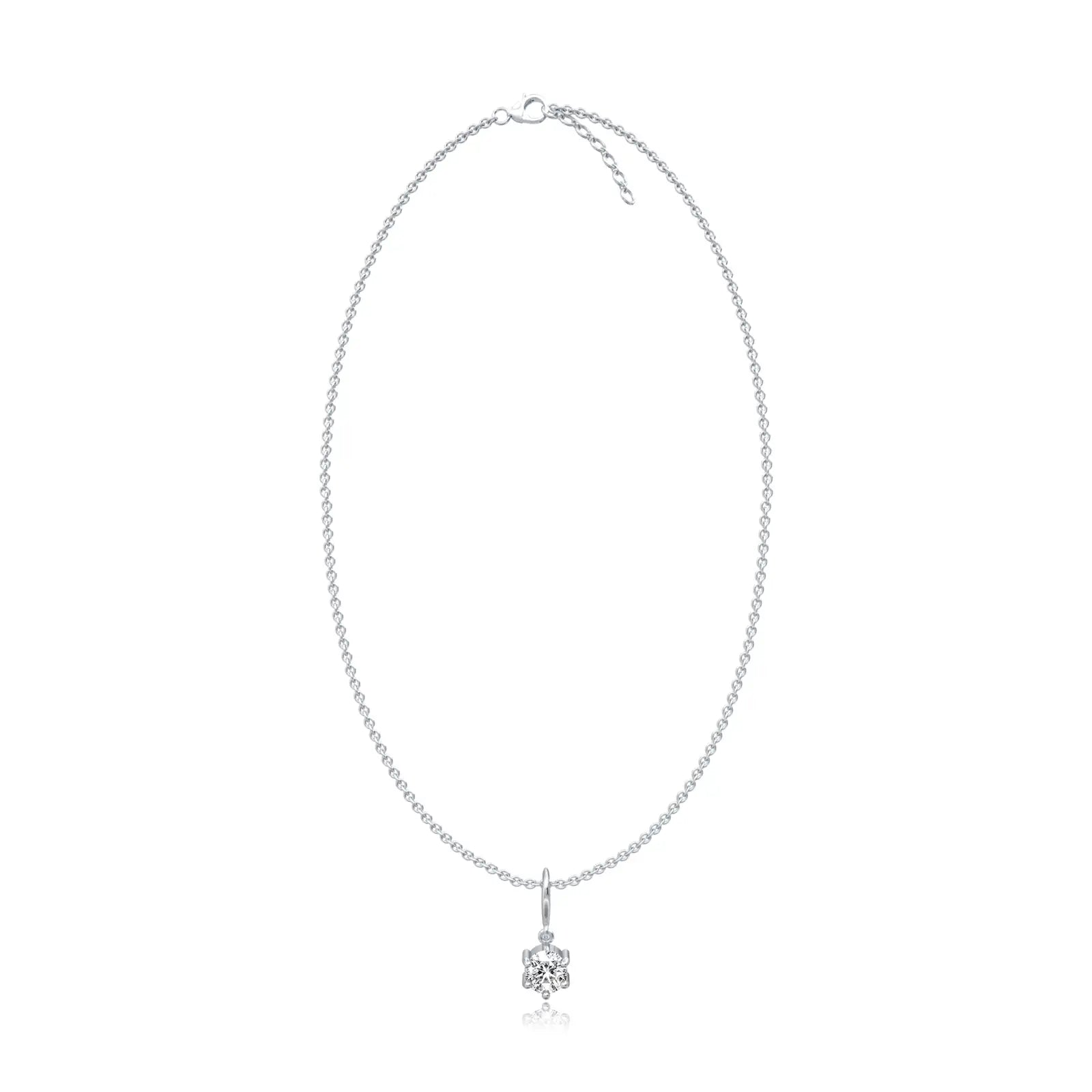 0.25 Ct Solitaire diamond pendant necklace valentine gift for women