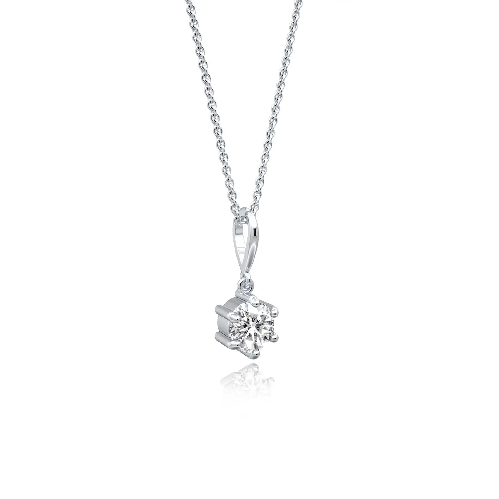 0.50 Ct solitaire diamond pendant necklace for women