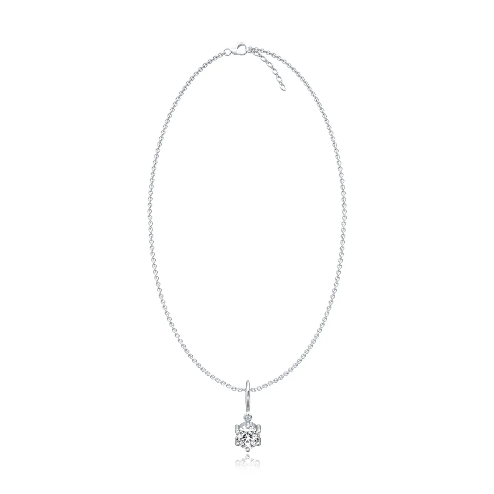 Trendy 0.50 Ct solitaire diamond pendant necklace 