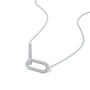 Dainty paperclip diamond fortune necklaces 