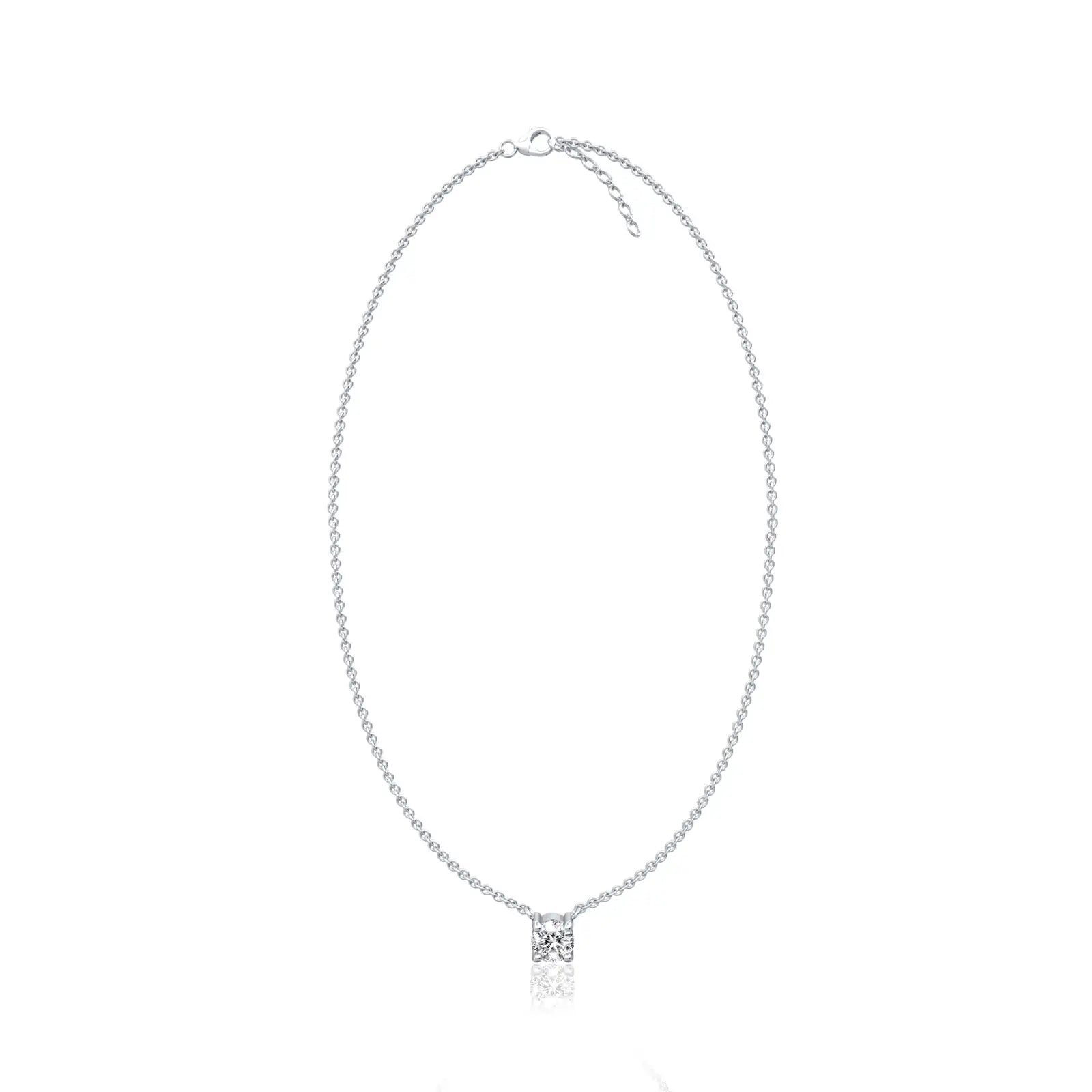 0.25 Ct four prong solitaire fancy diamond necklace