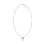White gold 0.50 Ct four prong solitaire diamond necklace