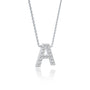 Classic style initial a diamond necklace for office wear