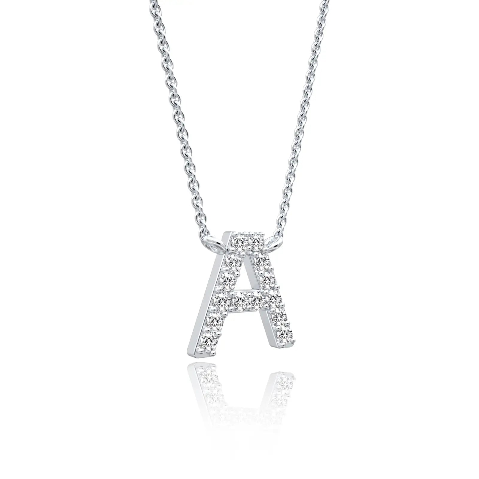 Classic style initial a diamond necklace for office wear
