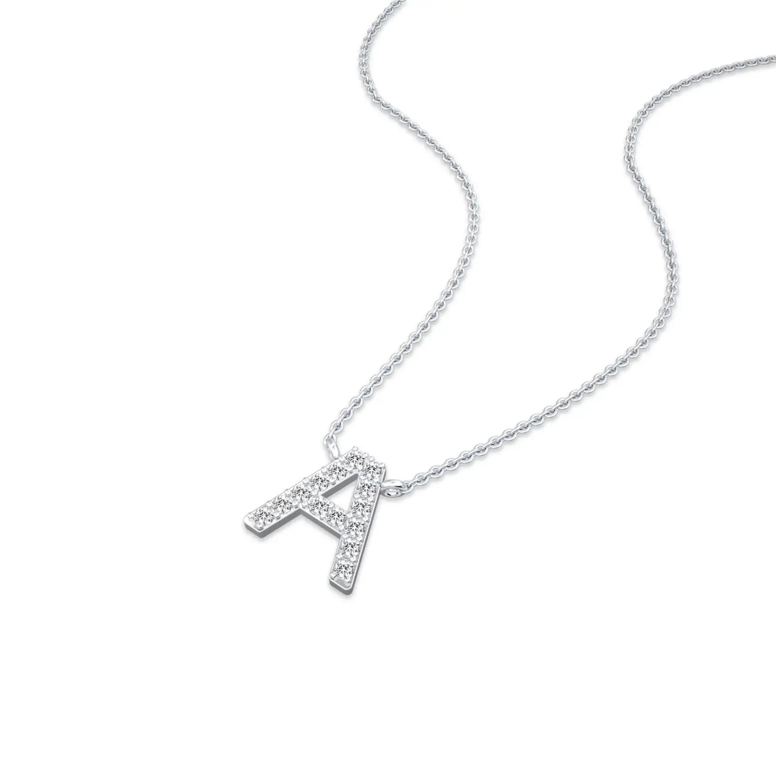 Classic style initial a diamond necklace valentine gift for women
