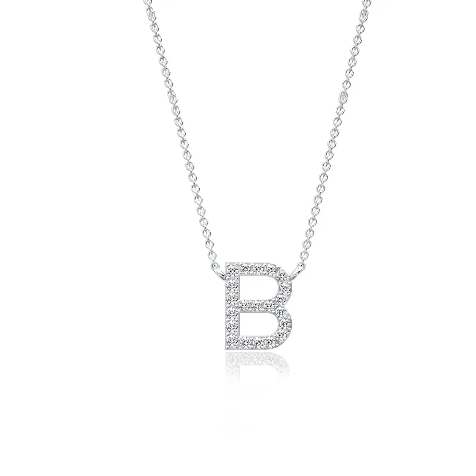 Alphabet b diamond necklace for womem