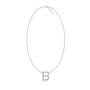 Girlish alphabet b diamond necklace