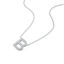 Unique alphabet b diamond necklace