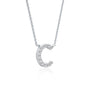 Smart initial c diamond pendant necklace