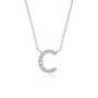 Unique Smart initial c diamond pendant necklace