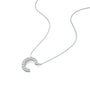 Stylish initial c diamond pendant necklace