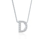 Dainty d initial diamond necklace