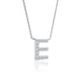 E diamond initial pendant necklace for women
