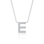 Stylish e diamond initial pendant necklace 