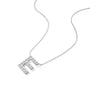 E diamond initial pendant necklace for office 