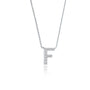 Trendy signature f diamond pendant necklace