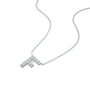 Stylish signature f diamond pendant necklace 