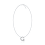 White gold g alphabet diamond pendant necklace
