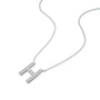 Smart delicate h initial diamond necklace