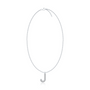 Trendy j diamond initial pendant necklace 