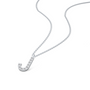 J diamond initial pendant necklace