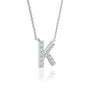 Personalised letter k pendant necklace for office wear