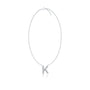 Trendy personalised letter k pendant necklace
