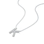 Unisex personalised letter k pendant necklace