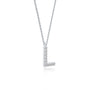 Unisex custom diamond l initial necklace