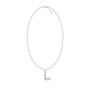Trendy custom diamond l initial necklace for office wear