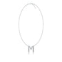 M diamond alphabet pendant necklace valentine gift for women
